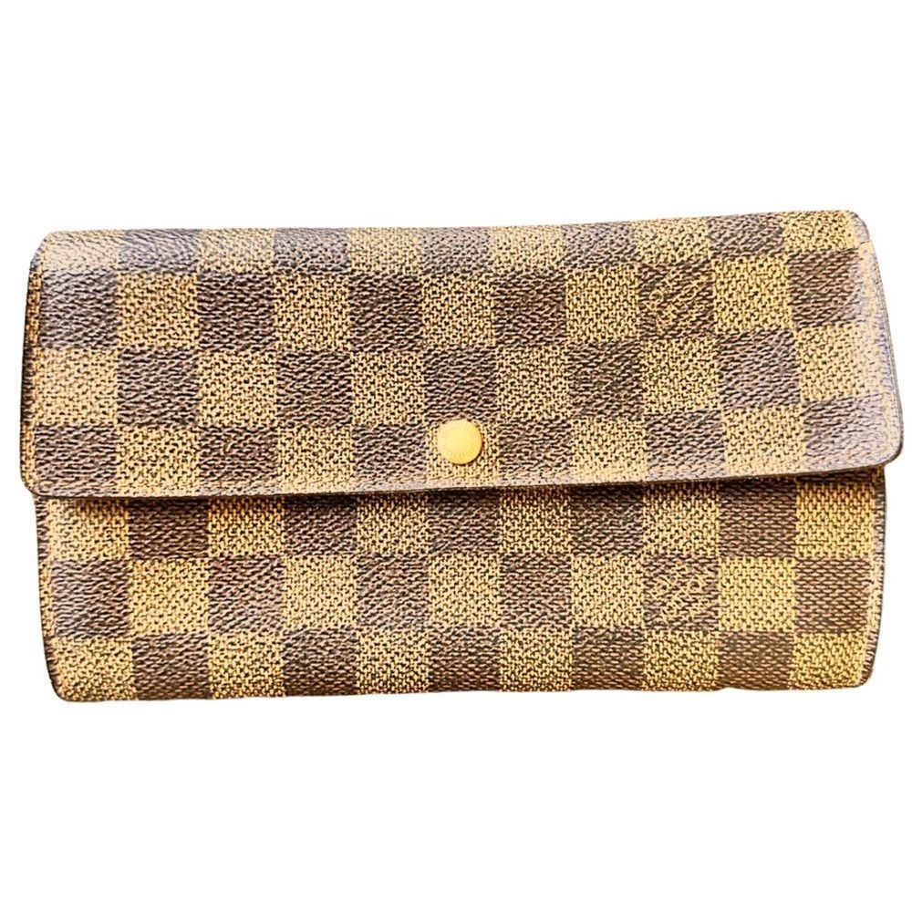 Louis Vuitton Vintage Sarah Wallet Damier Ebene Brown